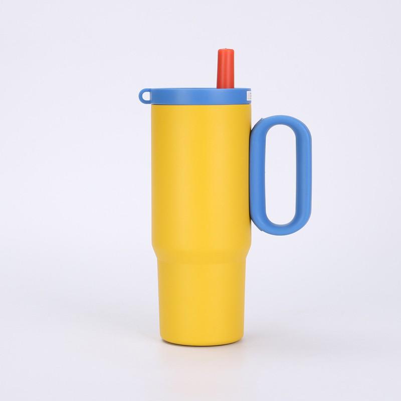 720ml Double Wall Vacuum Insulated Stainless Steel Travel Mug With Handle Car Office Outdoor Use
