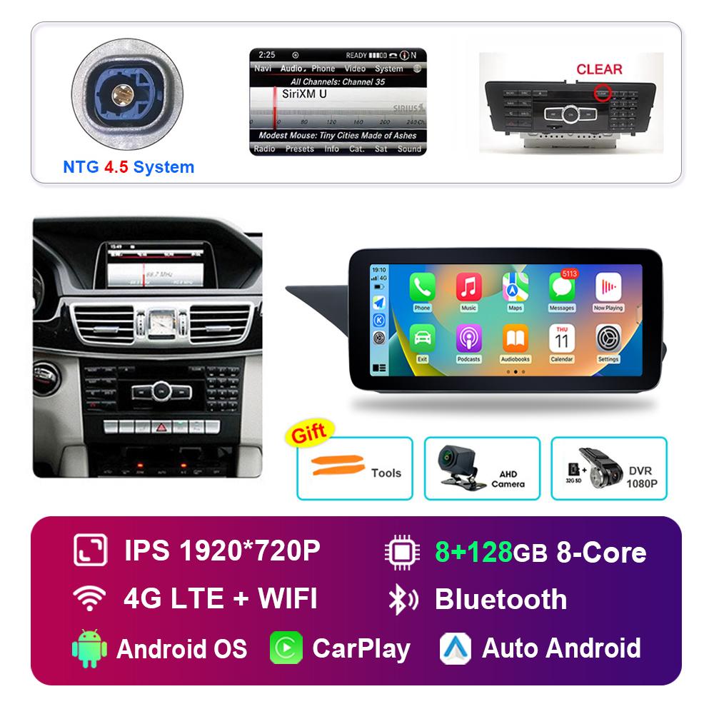 10.25 Inch for Mercedes Benz E Class W212 2009 - 2015 NTG 4.0 4.5 System Android Car Radio Multimedia Player GPS HD Touch Screen