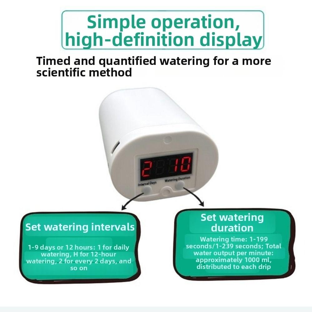 Multi-Head Drip Irrigation Device Automatic Timer Waterers Garden Plants