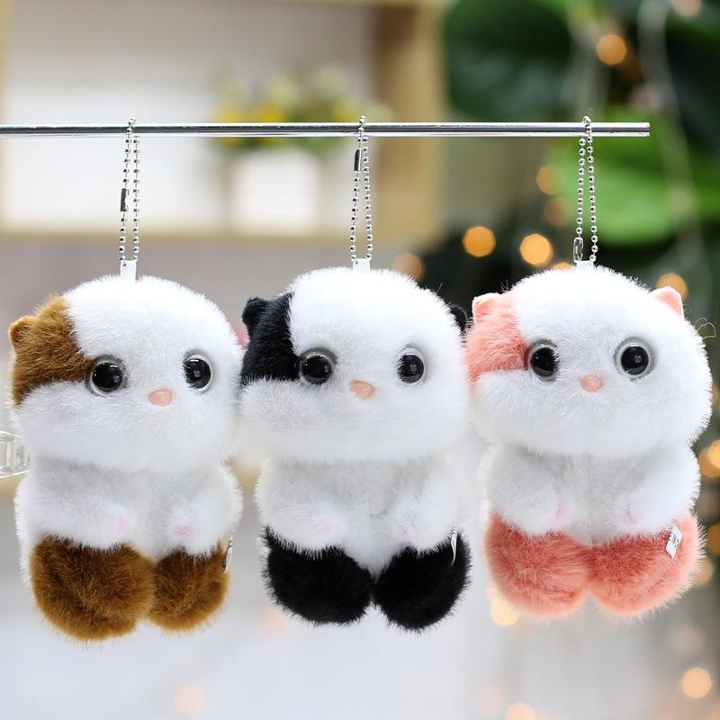 Simulation Kitten Pendant Cute Cat Doll Doll Plush Toy Rag Doll Bag Hanging Keychain