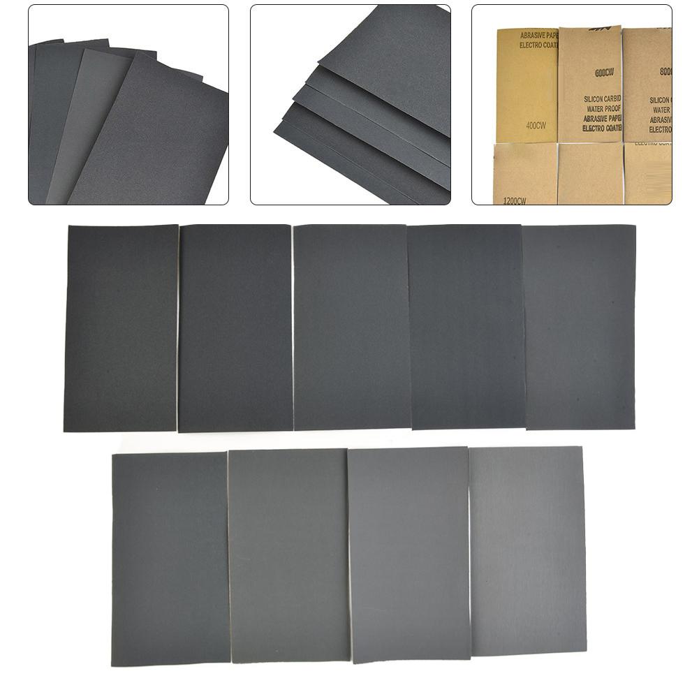 30pcs Car Sandpaper 400 600 3000 800 1000 1200 1500 2500 Grit Sandpaper Wet Dry Metal Glass Ceramics Polishing Sand Pape