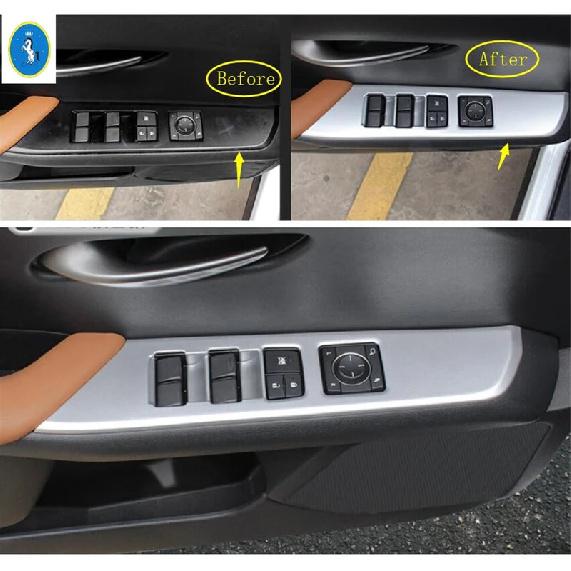 Matte Car Dashboard Air AC / Gear Shift / Glass Lift Button Decor Panel Accessories Cover Trim For Lexus UX 200 250H - 2024