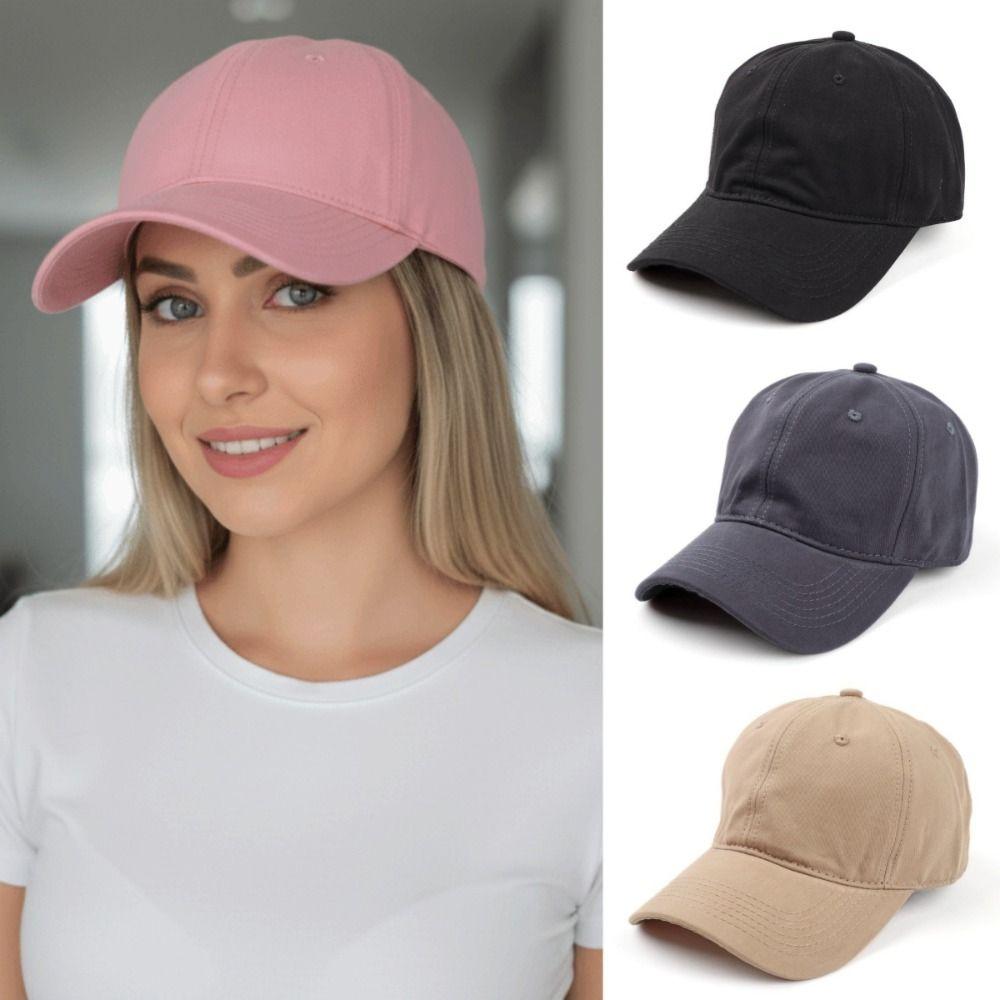Simple Unisex Solid Color Cap Korean Sports Sunshade Hat Sun Hat Plain Baseball Cap Outdoor