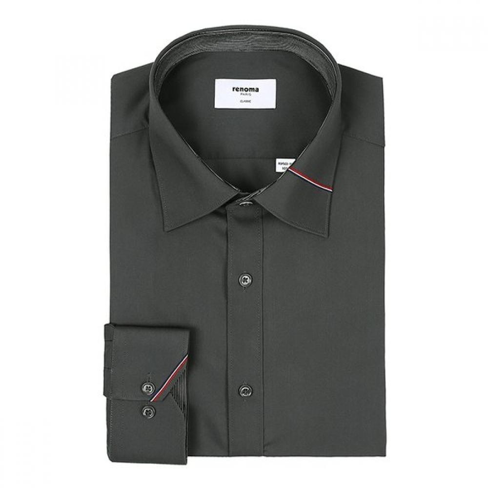 Renoma Regular Fit Polyspan Twill Long Sleeve Shirt Gy Rofsg0002 Gy 095