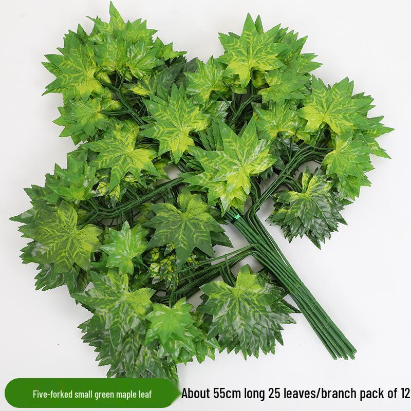 Artificial Red Maple Leaf Branch for Decoration and Landscaping