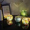 2/3 Pieces Mosaic Glass Votive Candle Holder, Valentine's Day, Thanksgiving, Christmas Table Centerpiece, Party Decoration