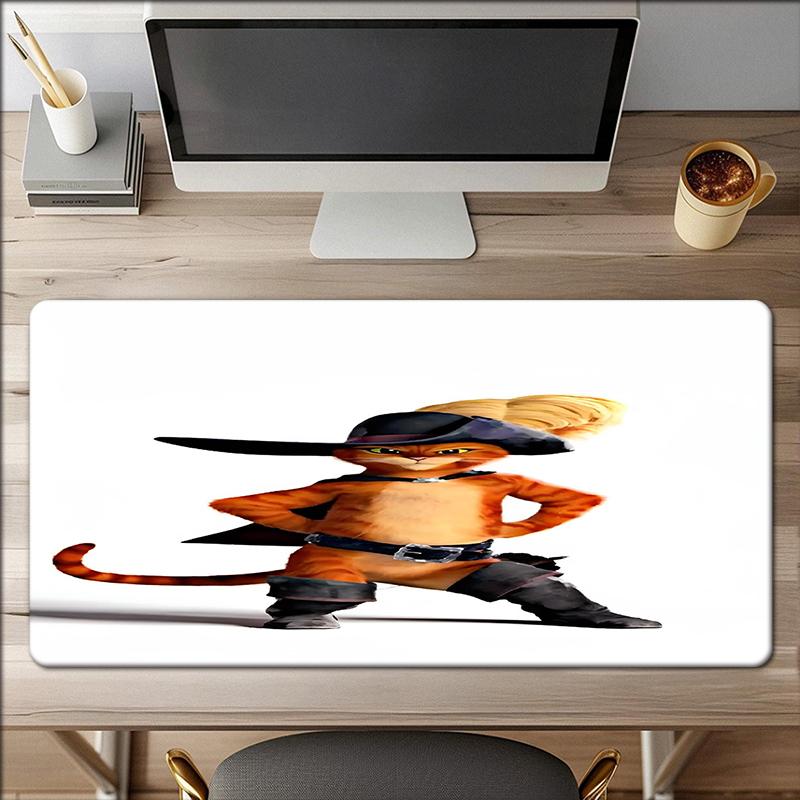 Puss In Boots Theme Mouse Pad, Non Slip Rubber Base, Multifunctional Office & Home Decor, Perfect for Workspace Personalization.