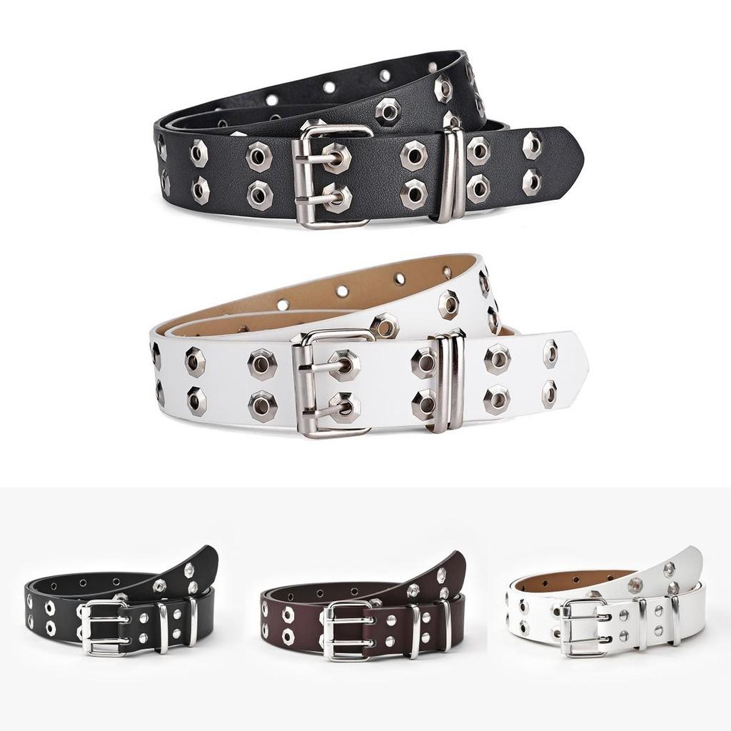 Punk Adjustable Womens Eyelet Belt Featuring Alluring Alloy Buckle For Casual Outfits