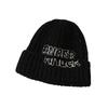 English Alphabet Embroidery Knitted Wool Hat Women's Hat Fashion Versatile English Alphabet Splicing Hat Women's