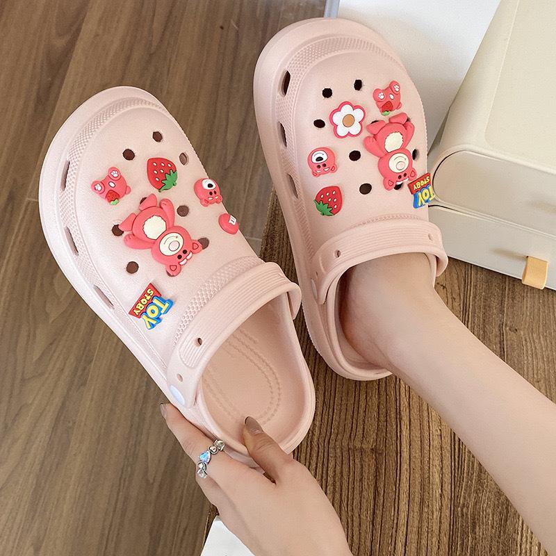 Women's Thick-Soled Garden Clogs - Comfortable EVA DIY Holey Shoes