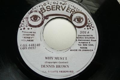 7inch Record DENNIS BROWN - Find Someone / Why Must I NONE Observer 1998 Jamaica Reggae, Ska & Dub Used