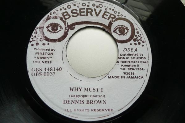

7inch Record DENNIS BROWN - Find Someone / Why Must I NONE Observer 1998 Jamaica Reggae, Ska & Dub Used