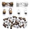 10 Sets Lederkordel Armband Verschlüsse Haken Loch 5,8 mm Quetschperlen Endkappen Verbinder Für DIY Schmuckherstellung Zubehör