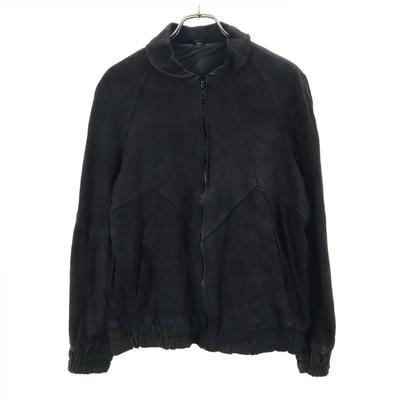 Capricorn 90s Made In England Old Leather Jacket Black Blouson Men's Used