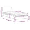 VidaXL Lit avec matelas bleu 80x200 cm velours, meuble de chambre, lit simple, cadre de lit incurvé, sommier, lit en velours 3208295
