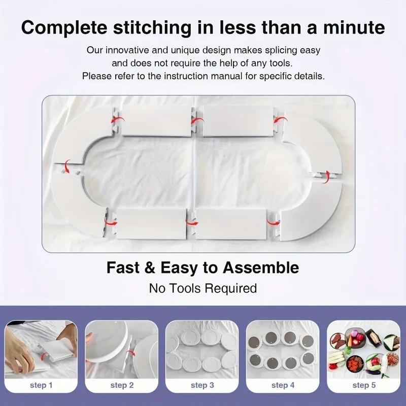 Dining Table Rotating Food Tray Foldable Space Saving Dish Outdoor Family Picnic Saucer Easy To Assemble and Clean Dining Tools