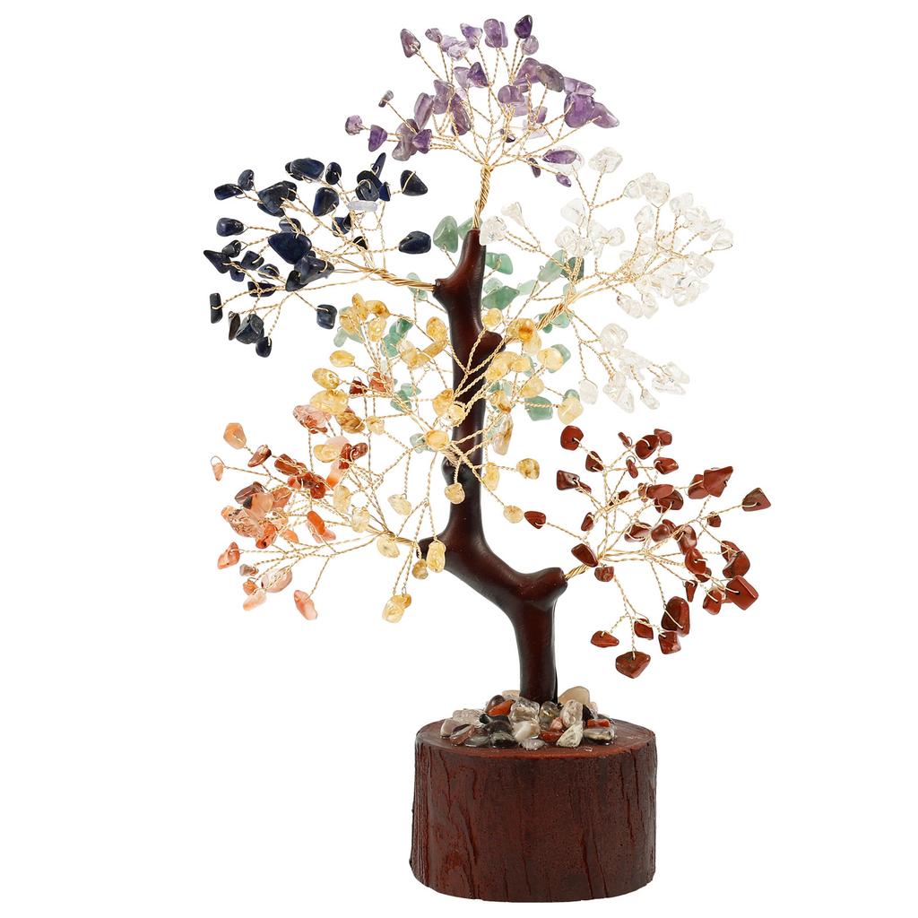 Seven Chakras Crystal Tree Of Life Positive Feng Shui Crystal 7 Chakras Tree Gem Home Decoration Gift To Family And Friends