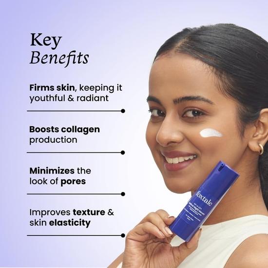Foxtale 0.15% Beginner Friendly Retinol Night Serum | Anti-Aging Night Cream | Reduces Fine Lines and Wrinkles | Men & Women | All Skin Types - 30 Ml