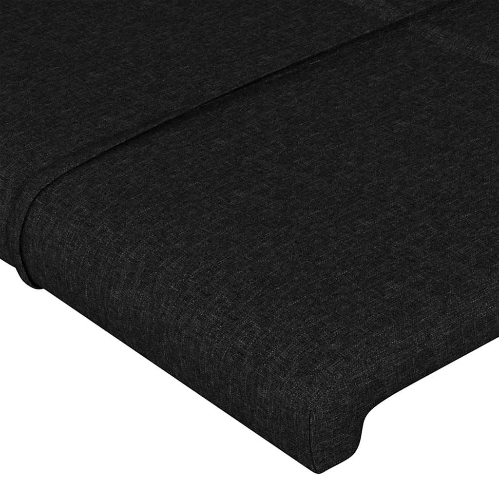 Bed Frame without Mattress Black 140 x 200 cm Fabric