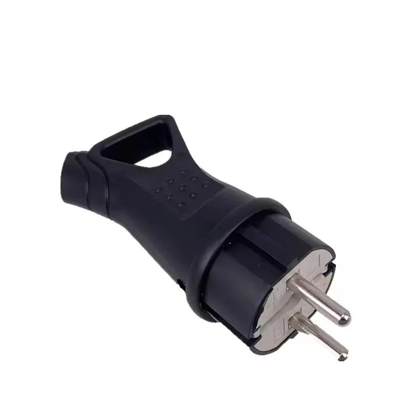 

ЄС Гумова Водонепроникна Розетка Вилка Електричний Європейський Роз єм Для DIY Кабелю Живлення Шнура 16А 250В Бездротовий Подовжувач Мережевий Фільтр Plug, EU Plug