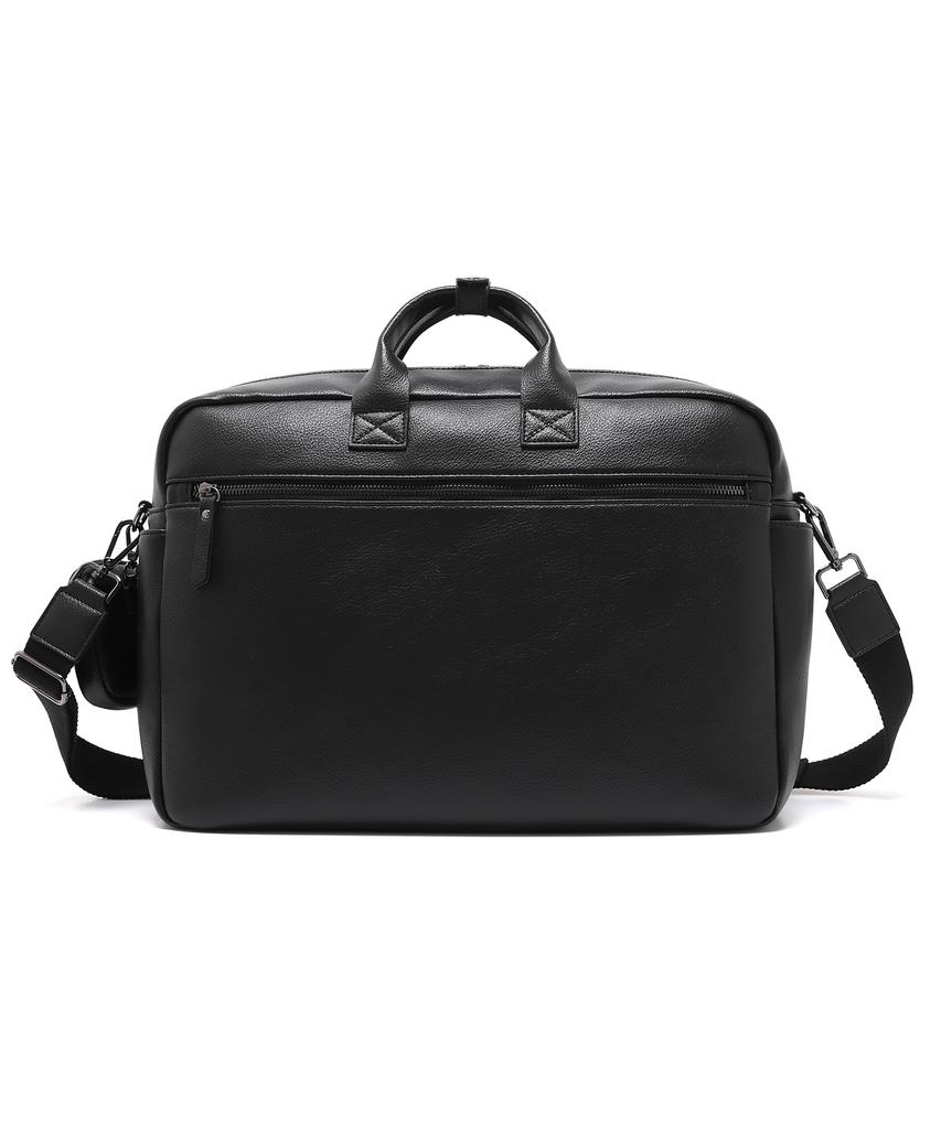 Aged Gray Shrunken Briefcase (Black)