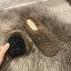 Internet celebrities popular girls casual bag head cotton shoes autumn and winter wear lazy slippers foreign style versatile flat bottom fluffy s