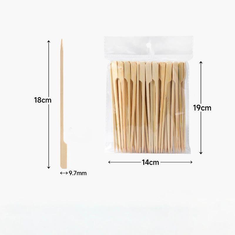 100Pcs Barbecue Tools Disposable Bamboo Sticks Natural Bbq Bamboo Skewers Home Grill Accessories Camping Party For Kabob Fruit