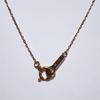 Used 4 Yondoshi K18PG Diamond Necklace 40cm 1.2g Good Condition
