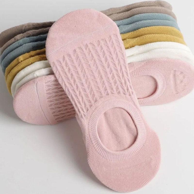 Women‘s No Show Socks for Spring and Summer Low Cut Invisible Socks with Heel Grip Breathable Mesh Air Conditioner Socks