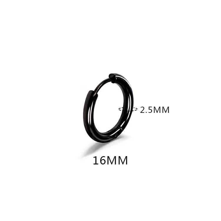 LATS 2024 New Simple Stainless Steel Small Hoop Earrings for Women Men 8mm To 20mm Round Cartilage Ear Piercing Fashion Zircon