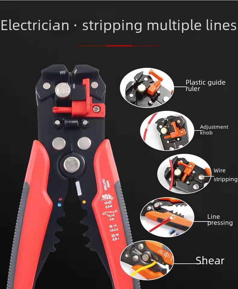 Automatic Multi-Function Wire Stripping and Pressing Pliers for Electricians