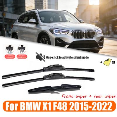 26'+16'+14' Front and Rear Wiper Blades Windshield Windshield Window Brush for BMW X1 F48 2015-2026 2016 2017 2018 2019