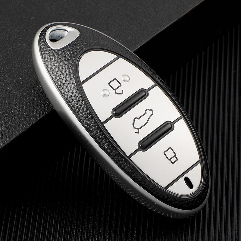 TPU bilnøkkeldeksel Smart fjernkontroller Nøkkelveske Beskytter Nøkkelringholder Autotilbehør For FAW Besturn T77 Pro B70 T99 T55 T33