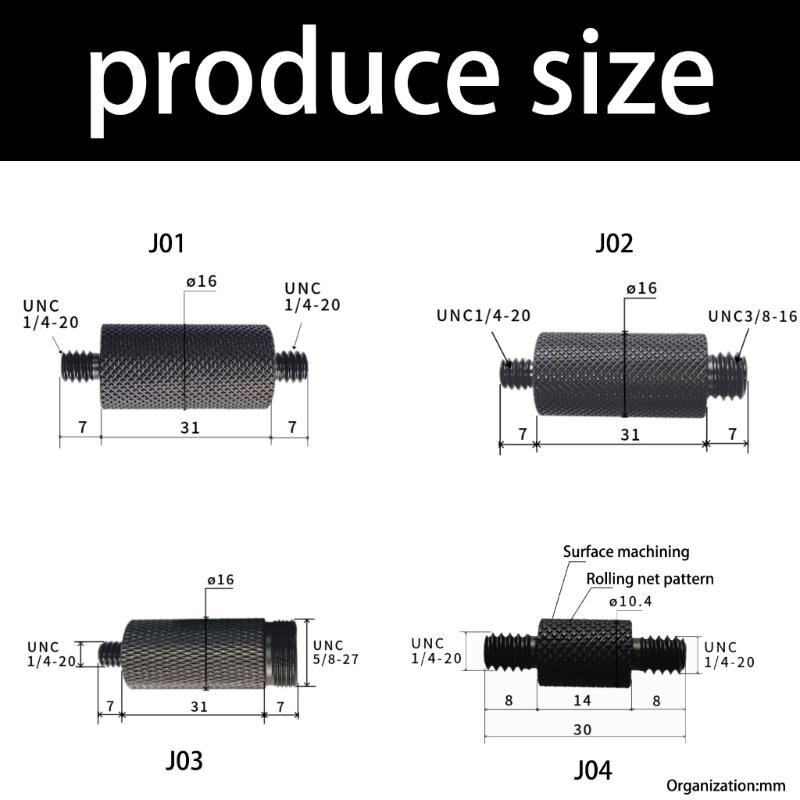 Multipurpose Aluminum 1/4'' Tripod Screw Adapter For Secure Camera Mounting And Height Adjustment