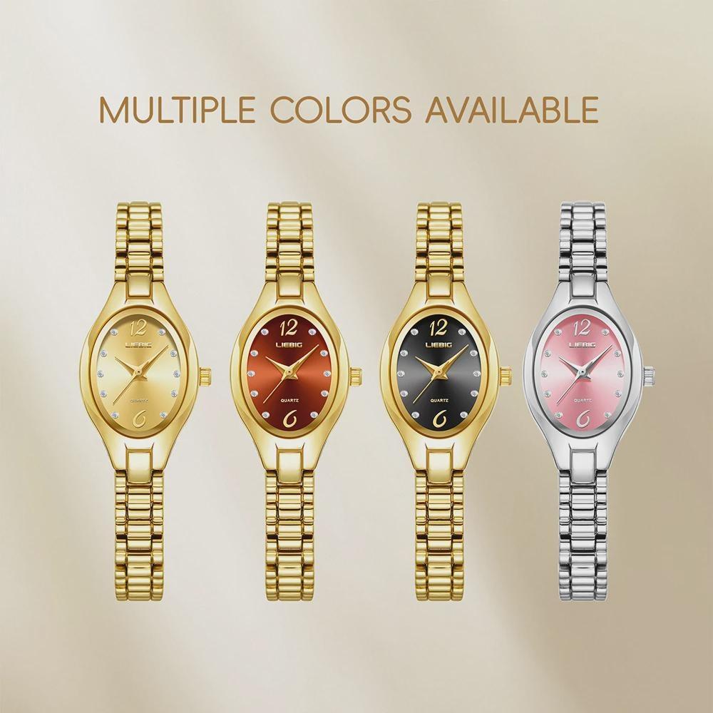 Top Brands Luxury Quartz Wristwatches Fashion Elegant Watches For Women Stainless Steel Strap Watch