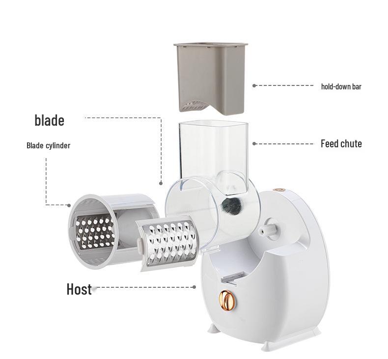 Automatic Multifunctional Vegetable Cutter & Slicer: Efficient Food Processor for Rolling, Slicing, and Shredding
