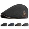 1Piece Men Side Triangle Pattern Beret Duckbill Cap Outdoor Adjustable Leisure Hat Spring Autumn Hunting Travel Tourism