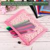 YOKIVE Mesh B6 Nylon Pencil Zipper Travel Makeup Pouch for Home Use Pack of 6 Bag, Case, Organizer, (Black),
