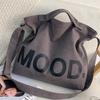 Ins Large Capacity Women Canvas Bag Letter Retro Crossbody Bag Handbags Adjustable Men's Shoulder Bag Men Women