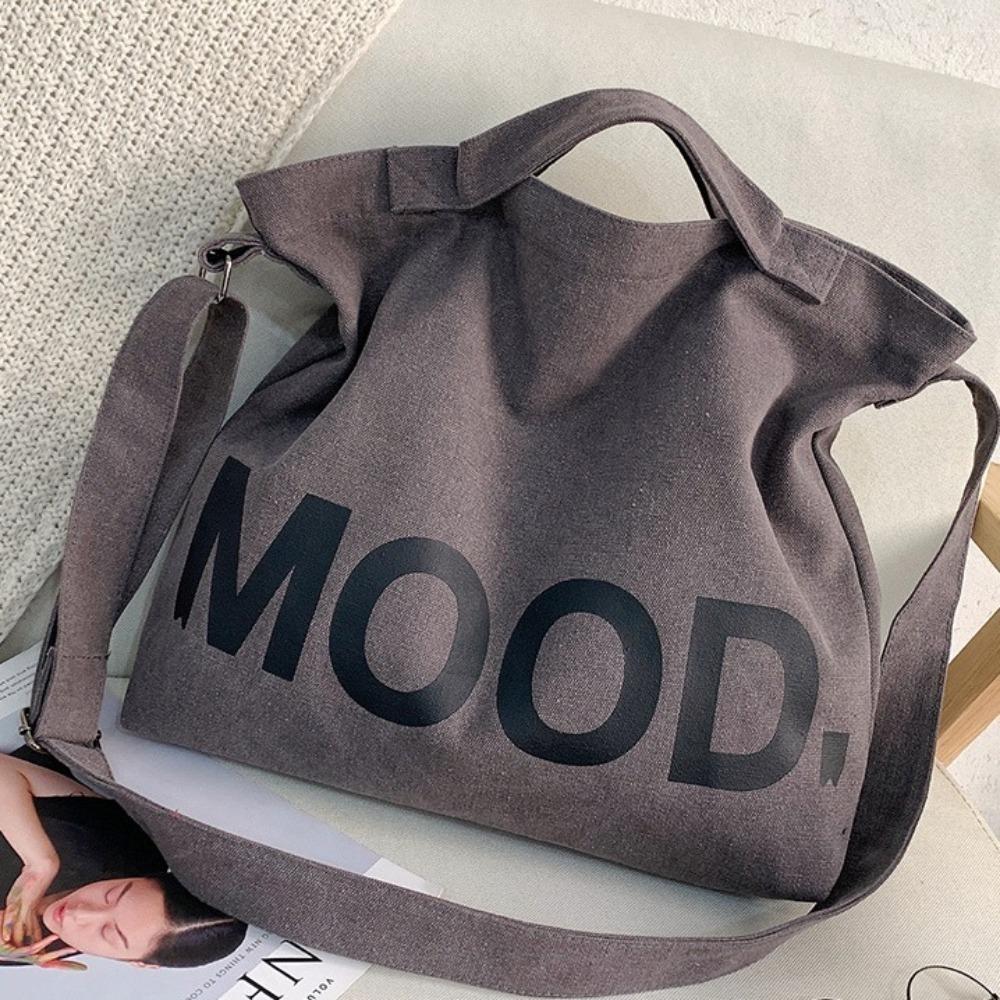 Ins Large Capacity Women Canvas Bag Letter Retro Crossbody Bag Handbags Adjustable Men's Shoulder Bag Men Women