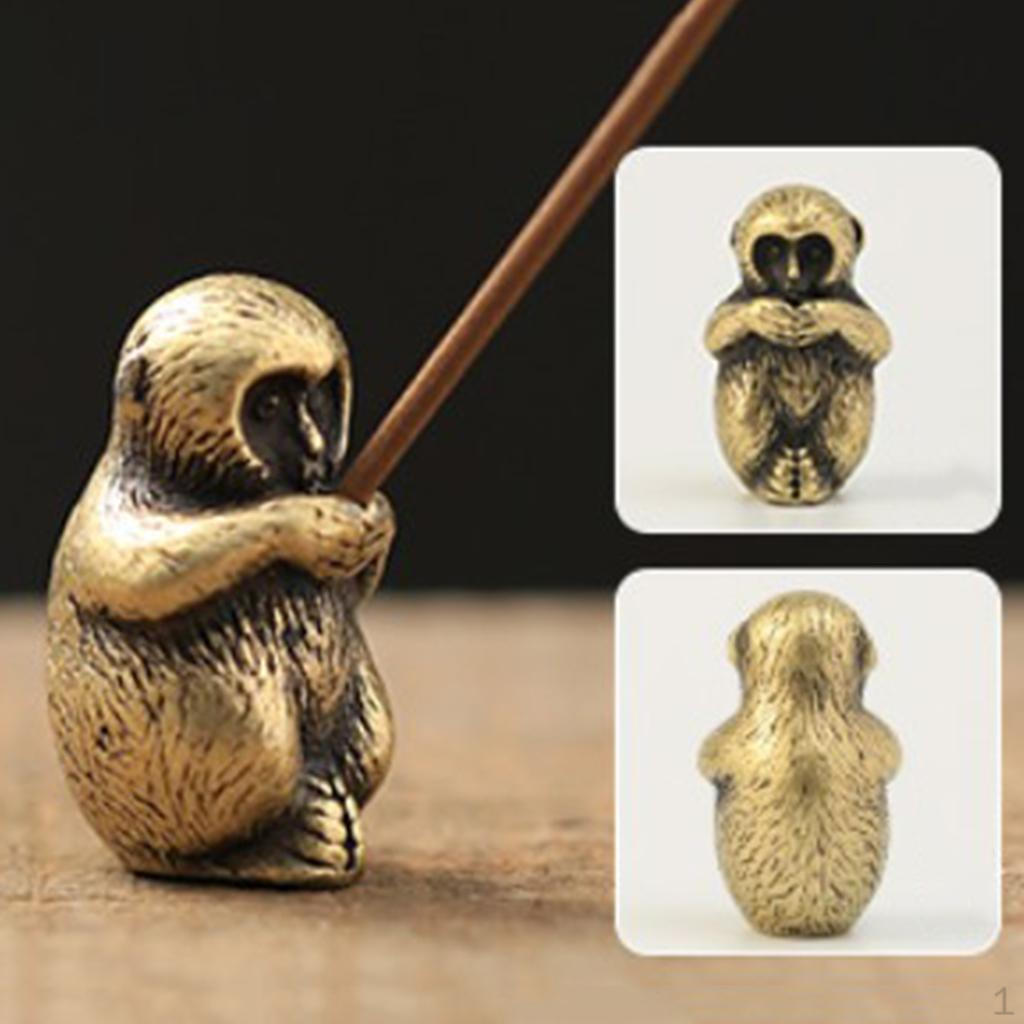 Holder Chinese SHENGXIAO Animal Figurine Ornaments (Pure Brass, Single Hole in 0.2cm)