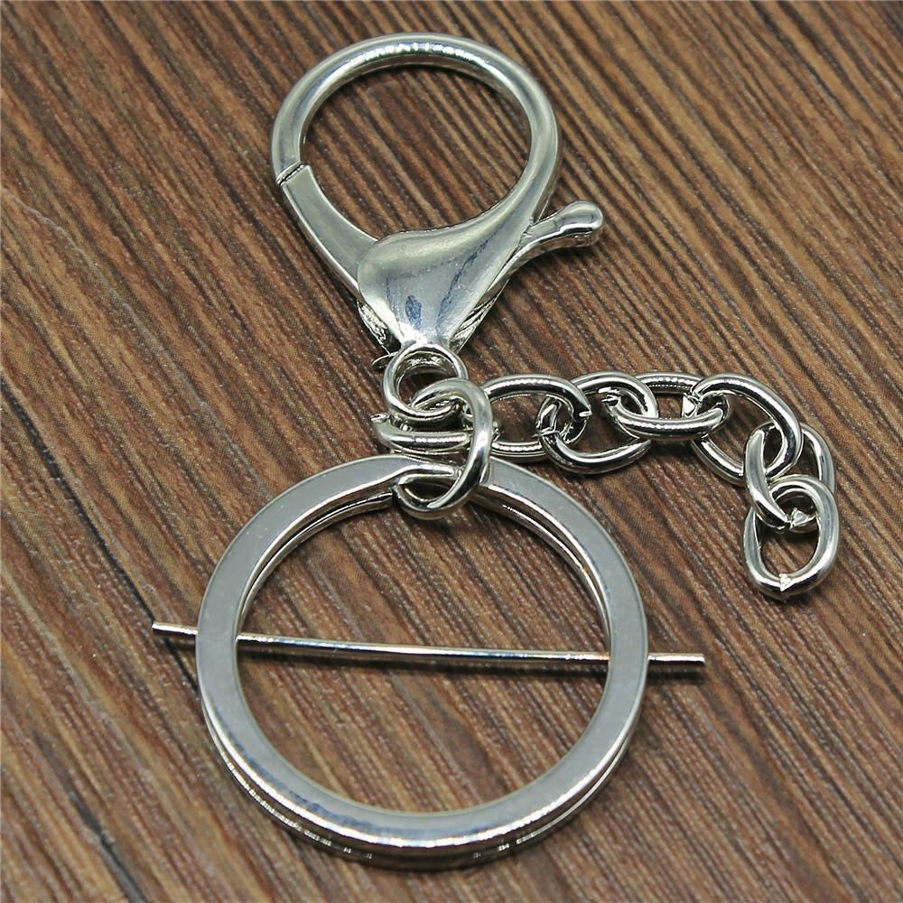 4 Colors 25mm 30mm Lobster Clasp Keychain With Extension Chain Jewelry Findings