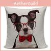 Elegant Boston Terrier French Bulldog Cushion Pillow Case Perfect For Gifting