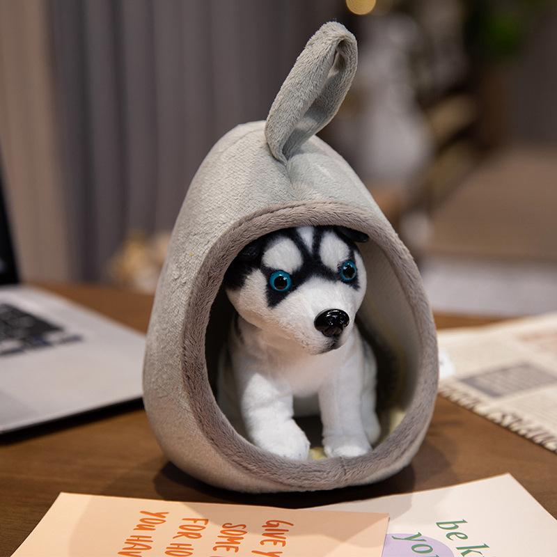 New Creative Simulation Cartoon Toy Doghouse Pendant Plush Unzipped Children's Toys Gift