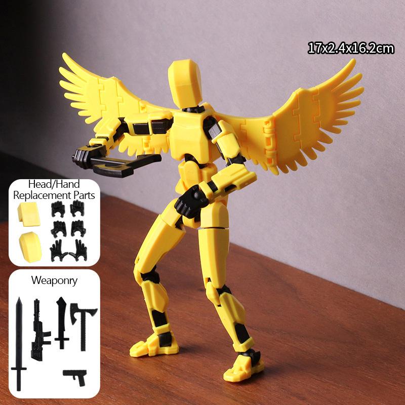 Sada akční figurky, obří meč Robot Akční figurka Robo 3D vytištěná 13 Akční figurka Fidget Toys kloubová, Sběratelé Desktop