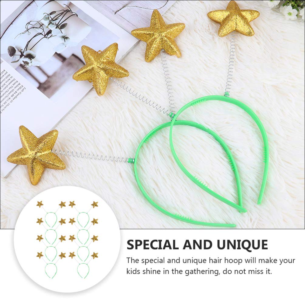 LALAFINA Antenna Headbands, Star Pompom Sequin Headbands, Alien Headbands, ButterflyBee Headbands, Party Cosplay Accessories, Yellow, Set of 8