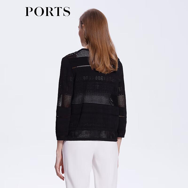 PORTS Women's Elegant Hollow-out Knit Cardigan