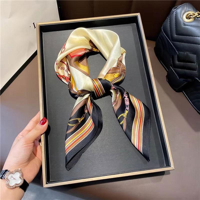 100% Natural Silk Square Scarf Women Bandana Headscarf Scarves Shawls Square Neck Foulard Wraps cachecol femme schals bufanda