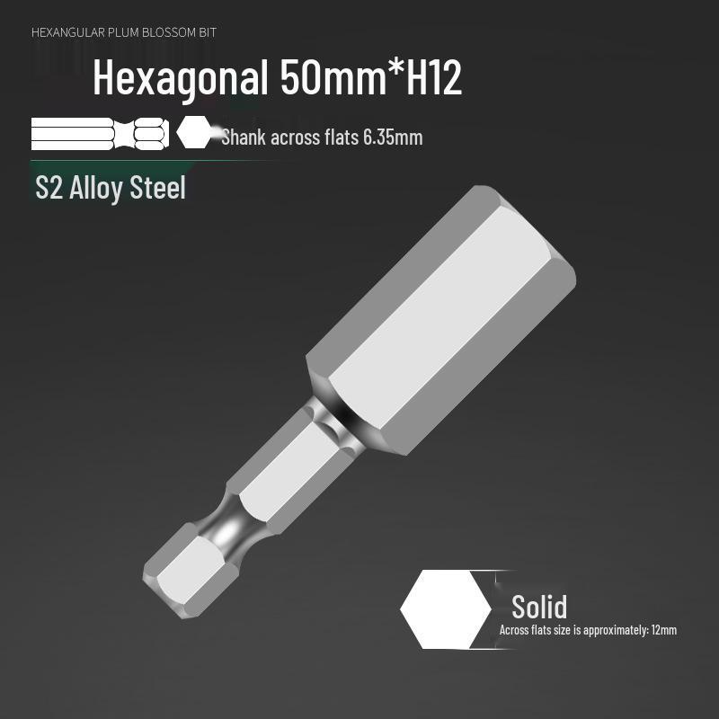 Alloy Steel Magnetic Hexagon Electric & Air Screwdriver Bit Set
