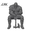 Fan Collectible 3D Printed Warrior Statue, Nordic Mythology Figurine with Room Decoration Weapon, Ornament for Home Office Gaming Statue